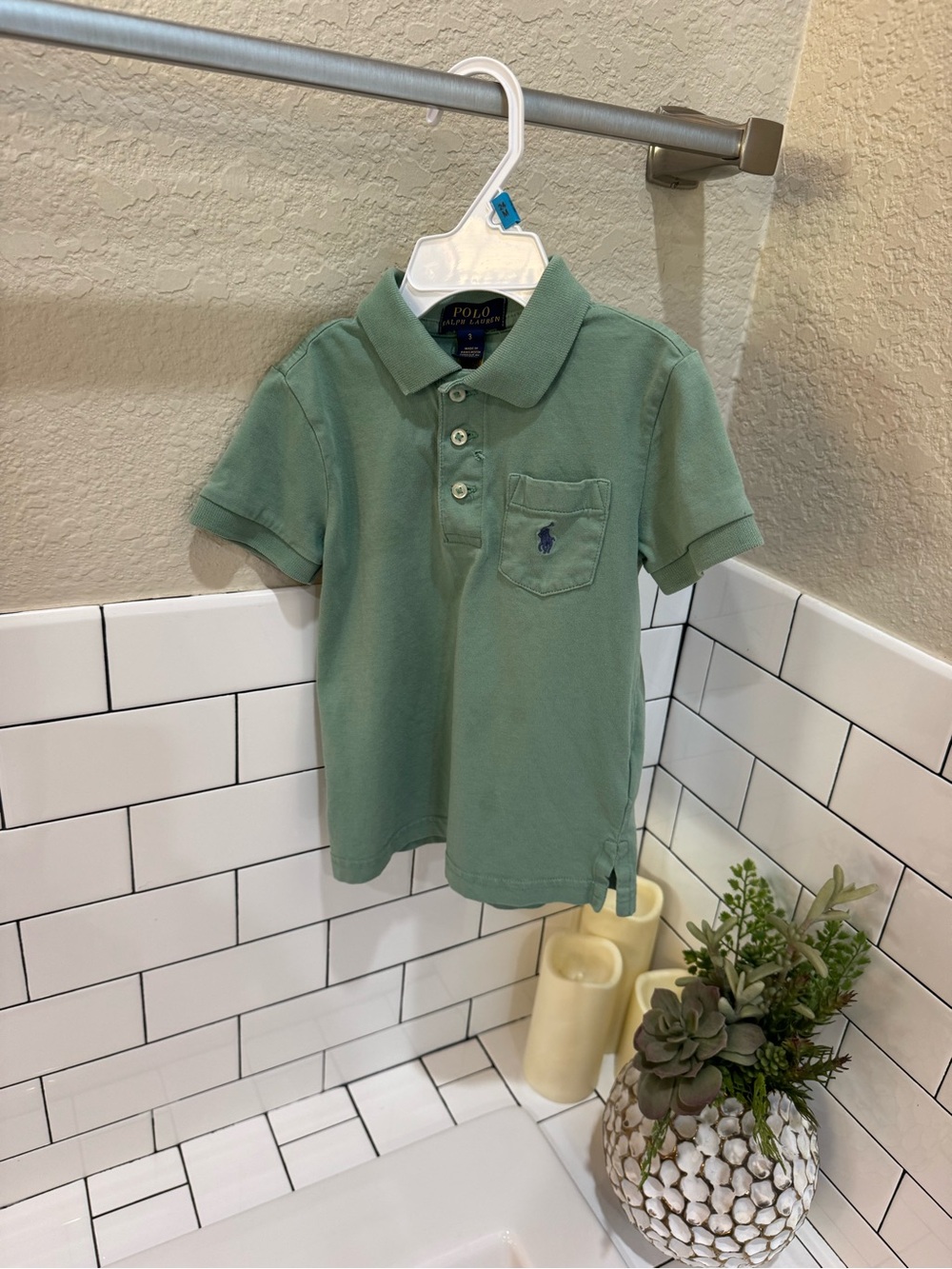 Polo by Ralph Lauren Sage Green Short-Sleeve Pocket Polo